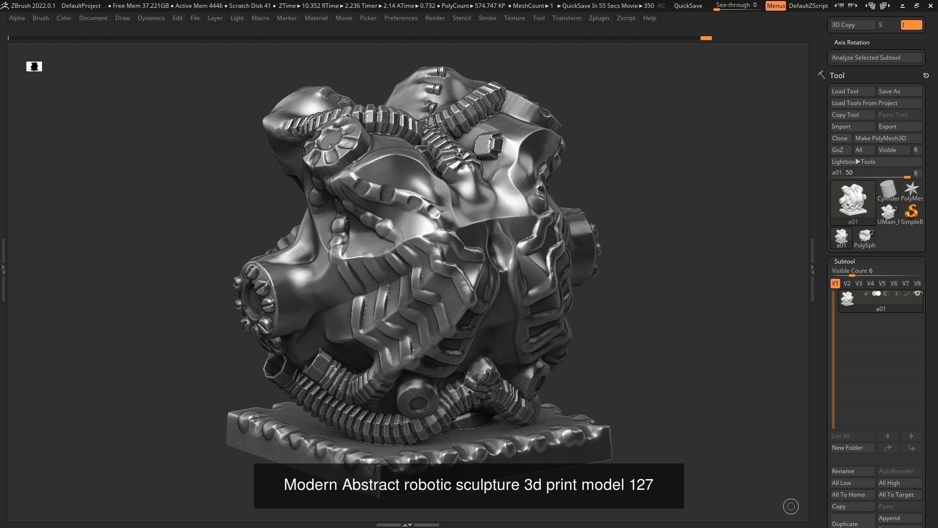 139 Modern Abstract Decorative sculpture 3d print 3D Model Collection_166