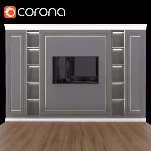 Moulding corona tv wall unit