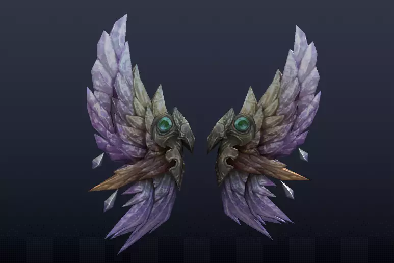 Crystal Wing Low-poly 3D model_0