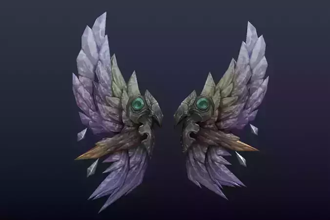 Crystal Wing Low-poly 3D model