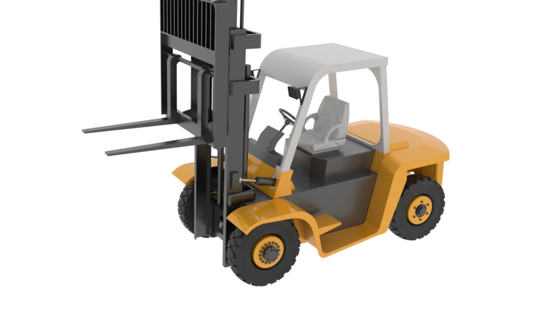 Forklift truck 3D model_1