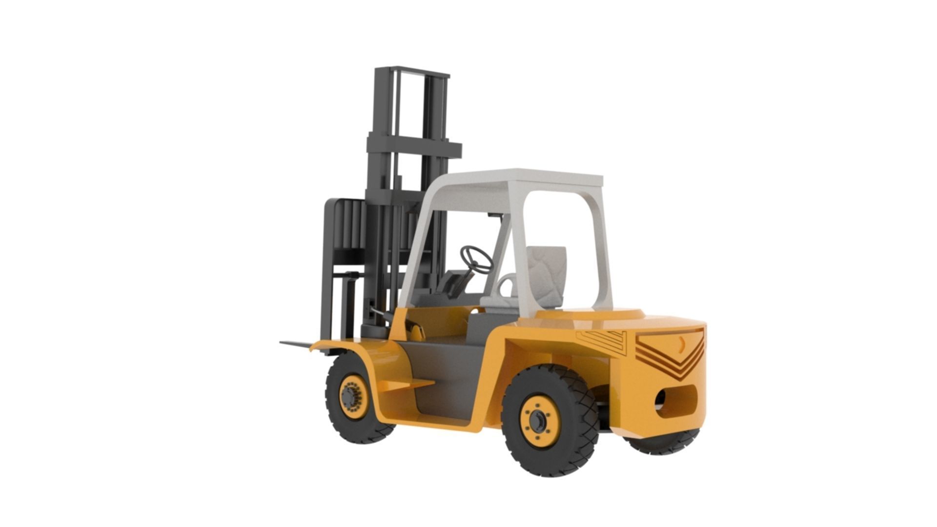 Forklift truck 3D model_8