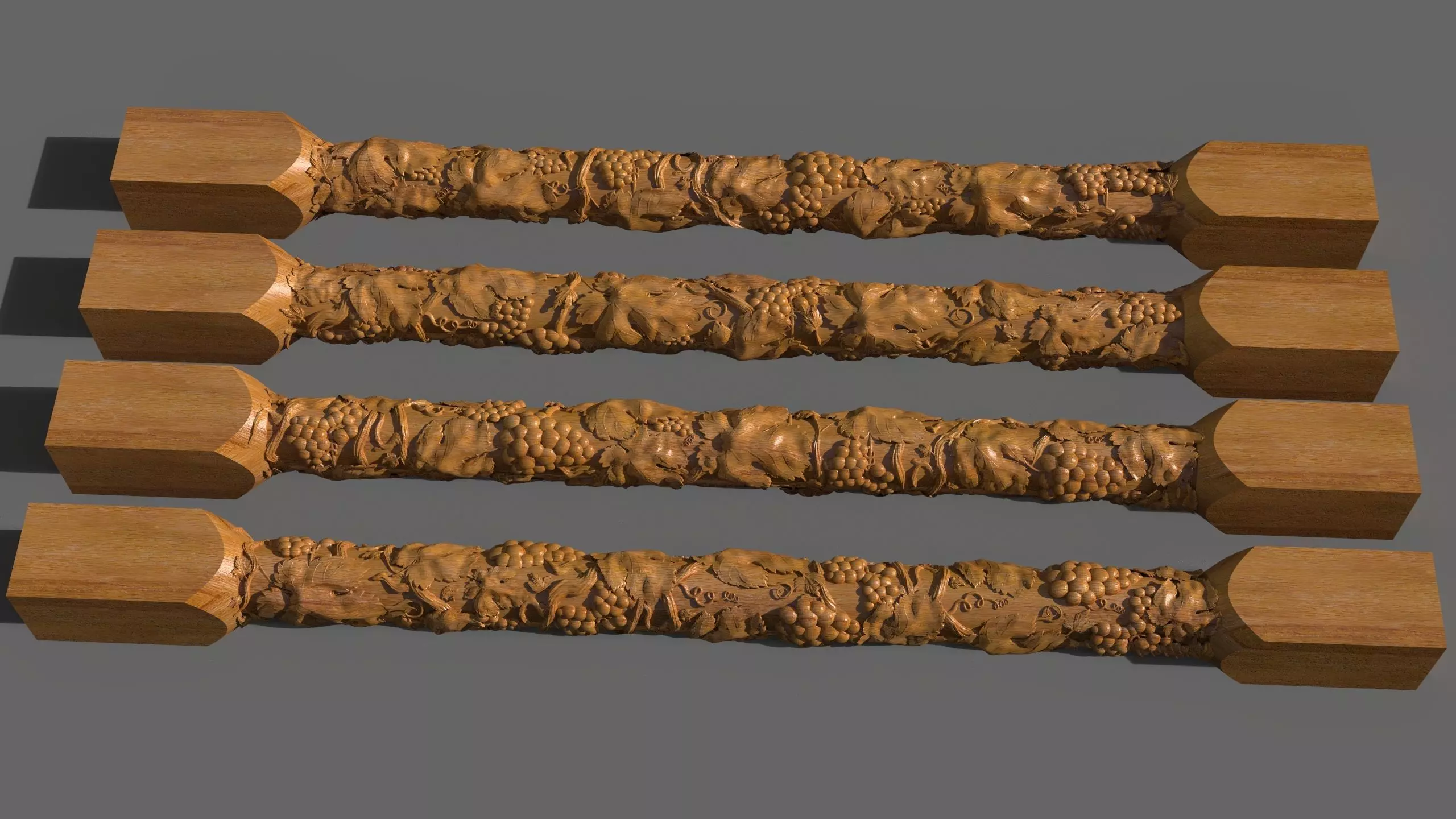 Grapes column For CNC  3D model_0