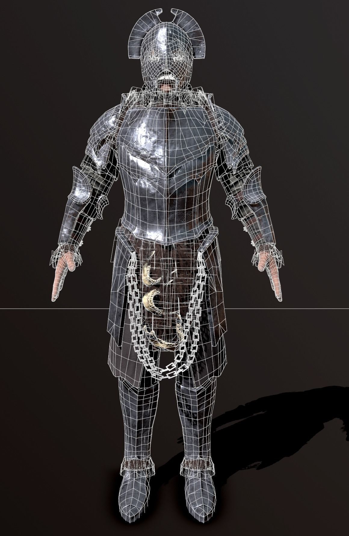 Orc creature Low-poly 3D model_12