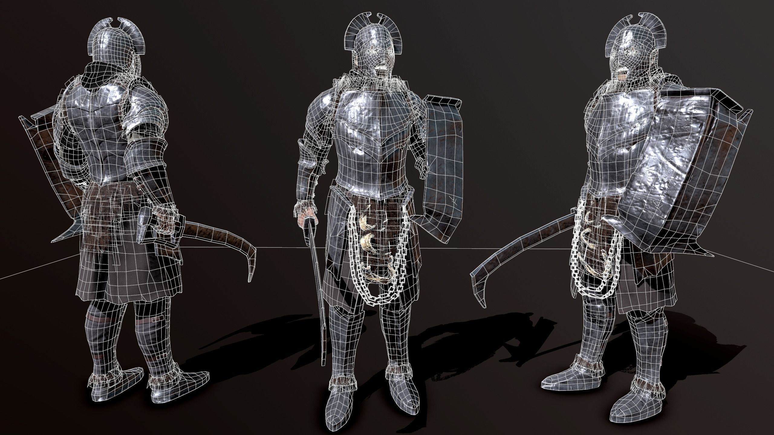 Orc creature Low-poly 3D model_1