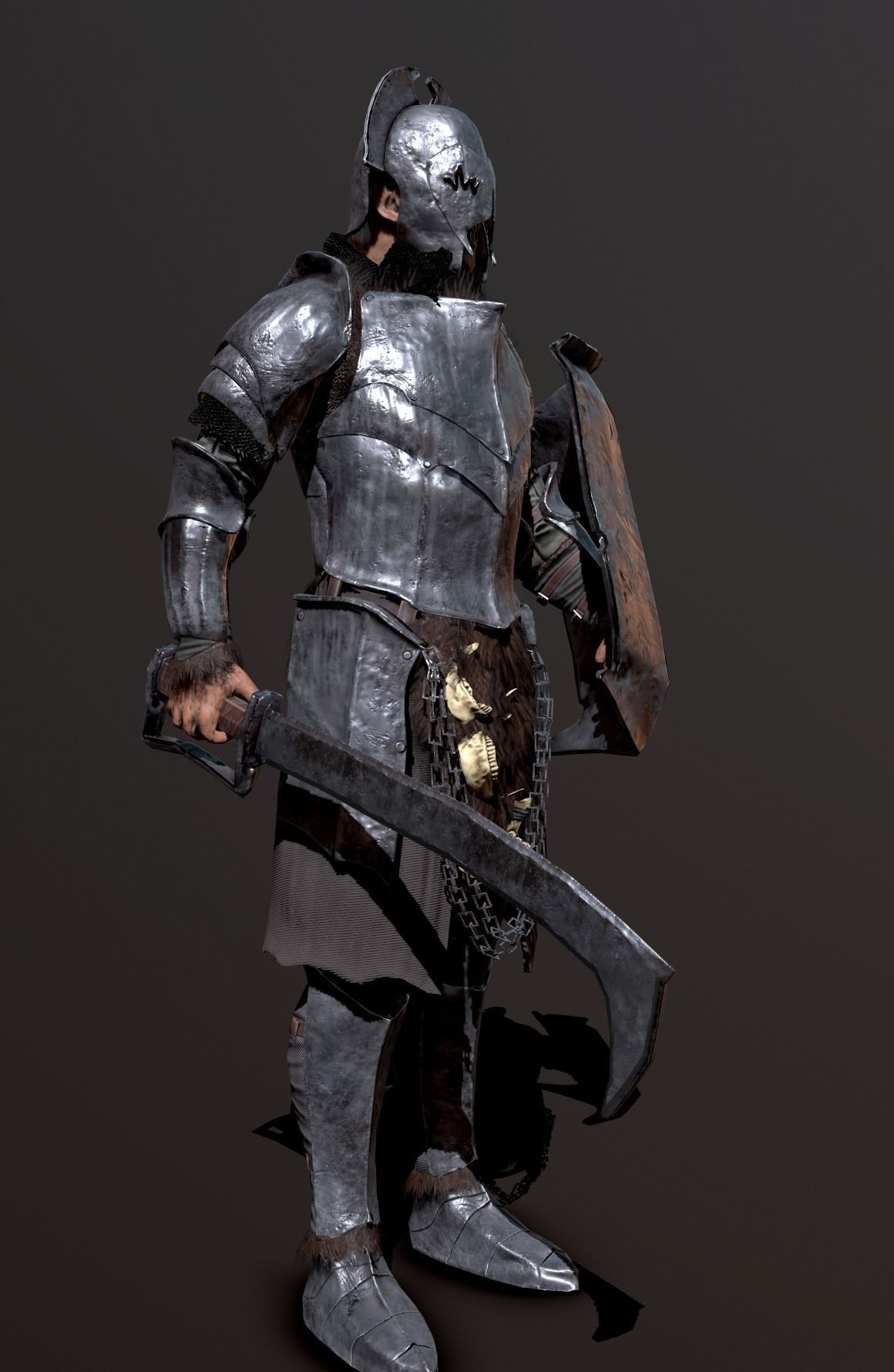 Orc creature Low-poly 3D model_8