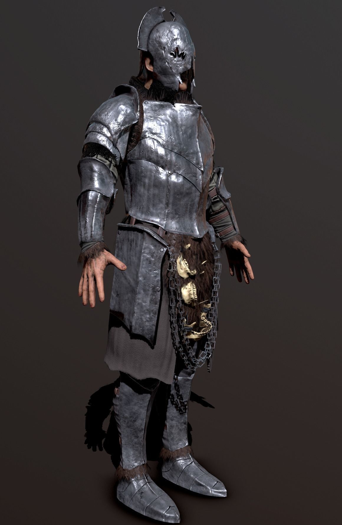 Orc creature Low-poly 3D model_11