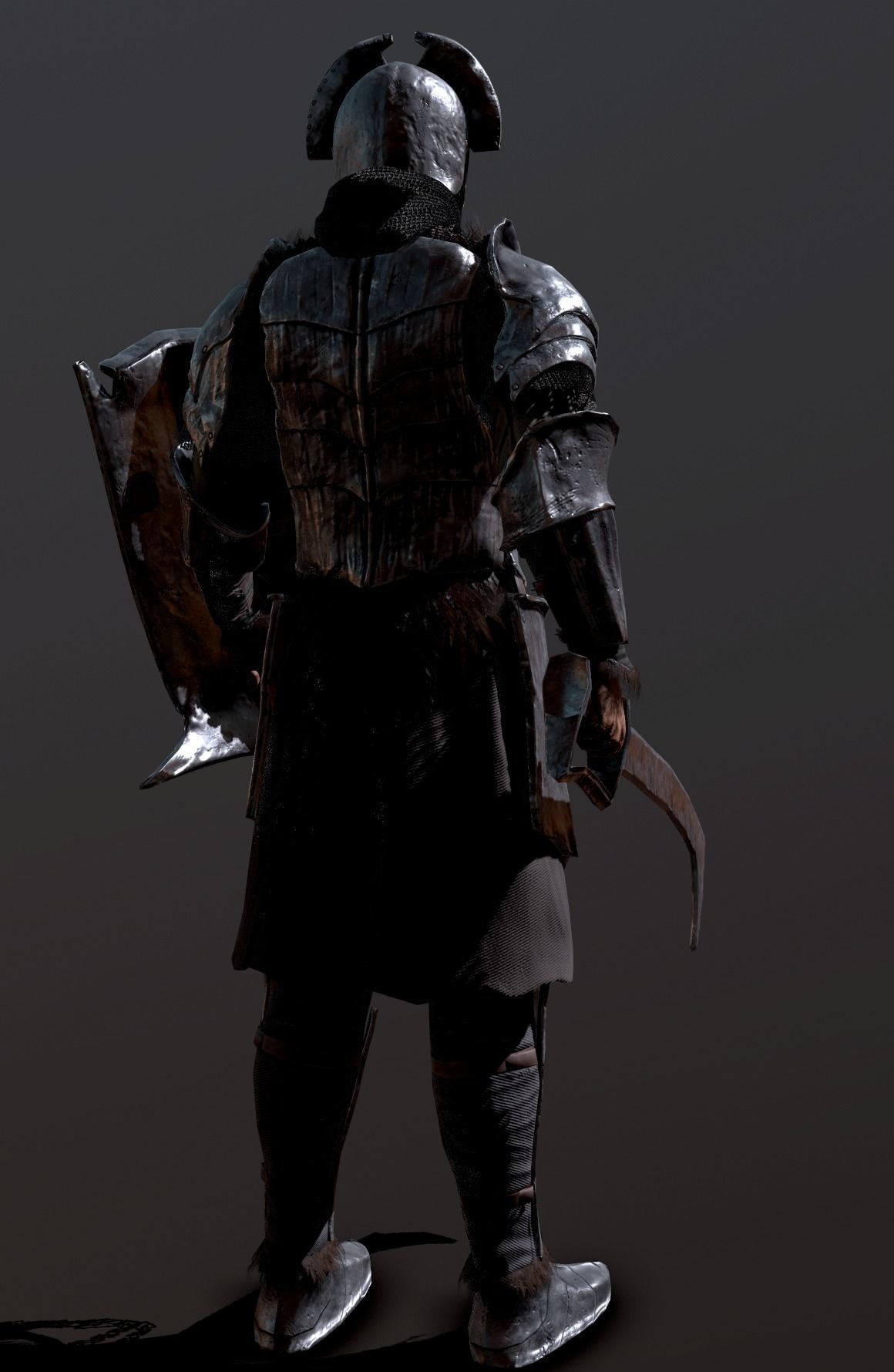 Orc creature Low-poly 3D model_7