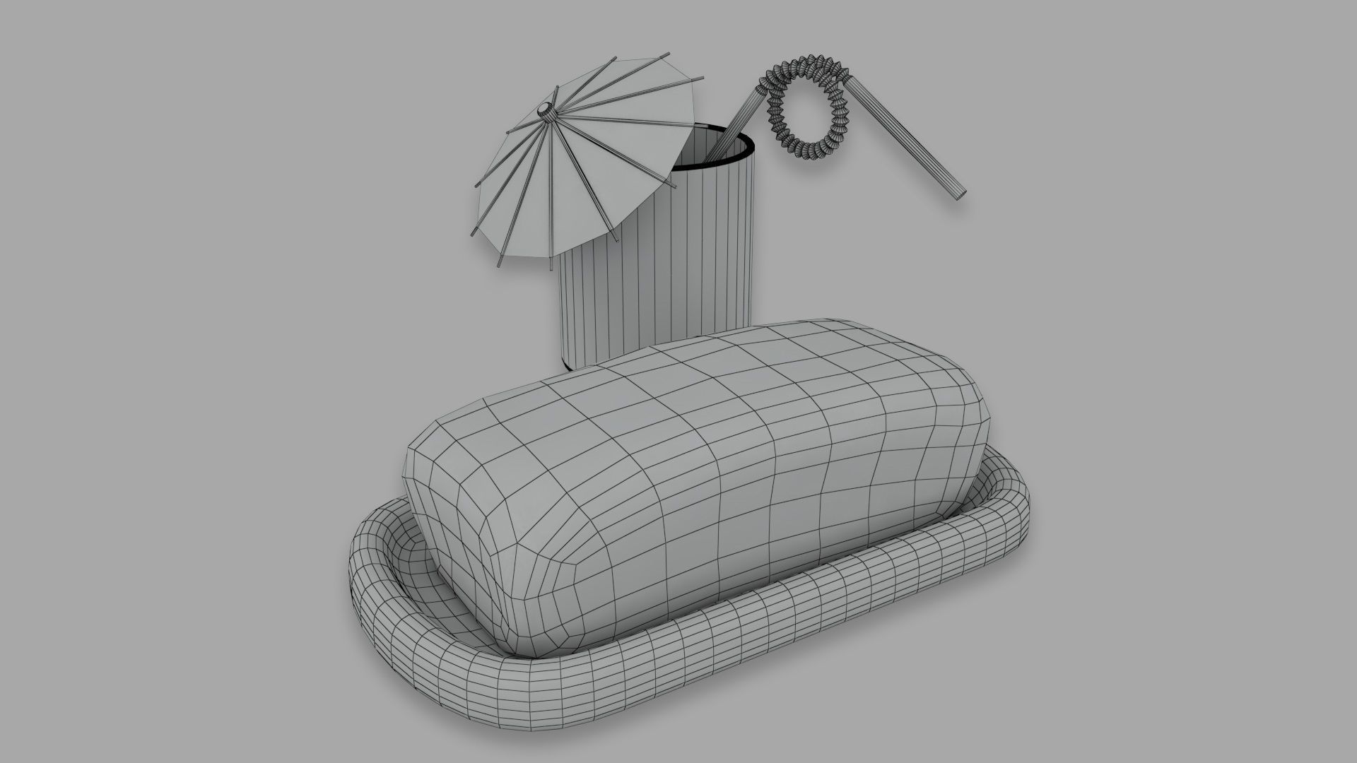 Realistic Low Poly Bread And Cookie Collection Low-poly 3D model_10