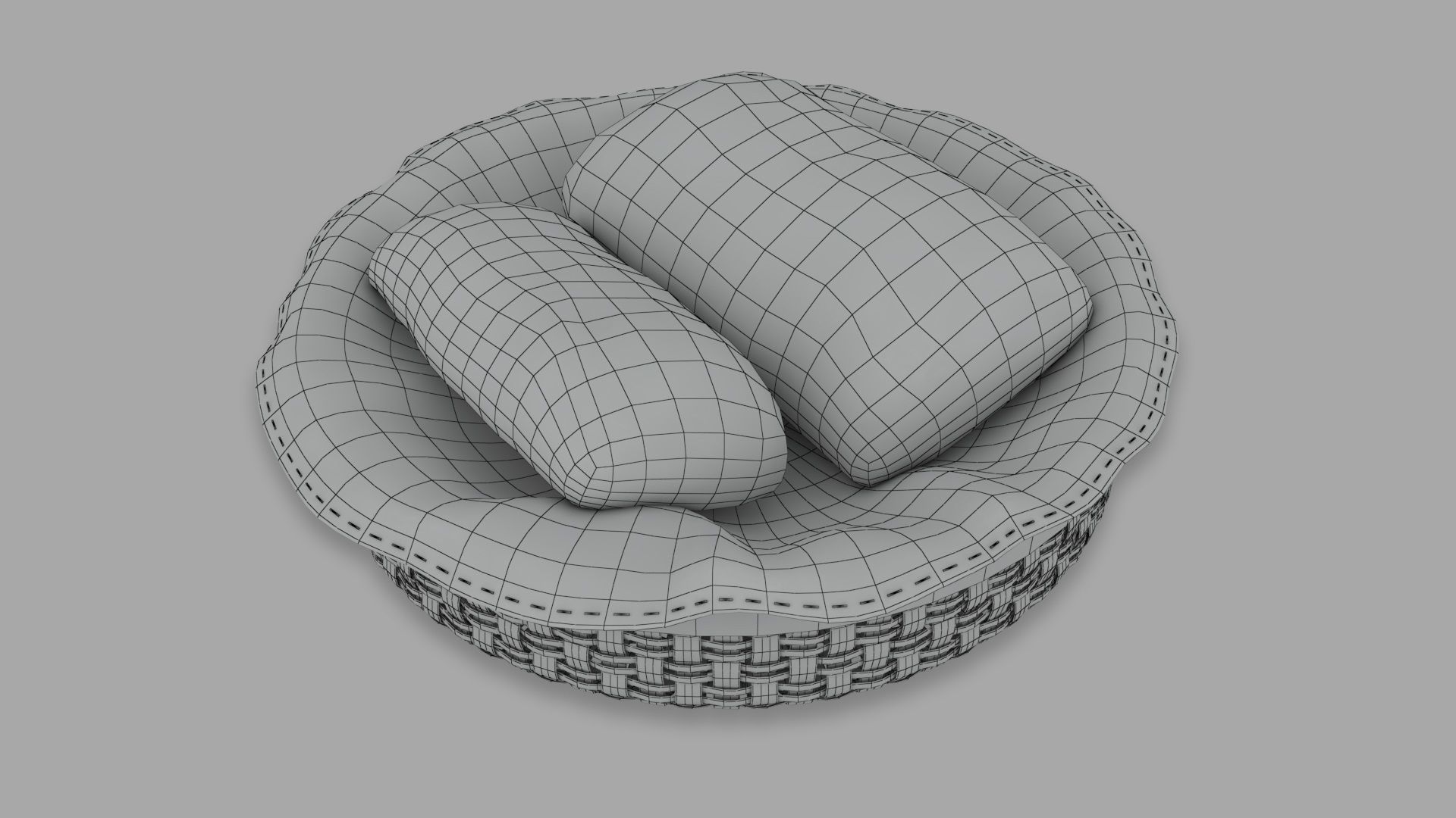 Realistic Low Poly Bread And Cookie Collection Low-poly 3D model_16