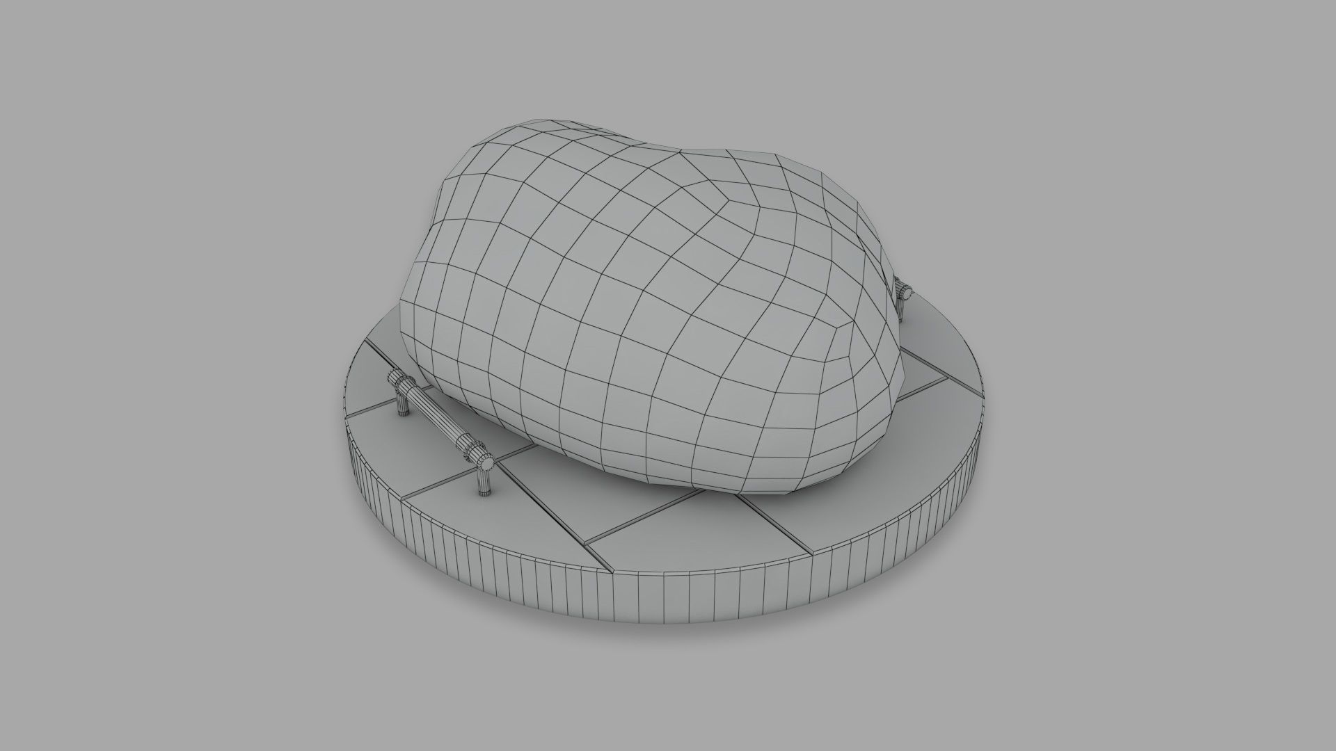 Realistic Low Poly Bread And Cookie Collection Low-poly 3D model_9