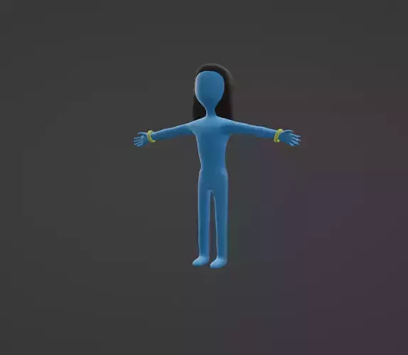3D Stick Man 3D model