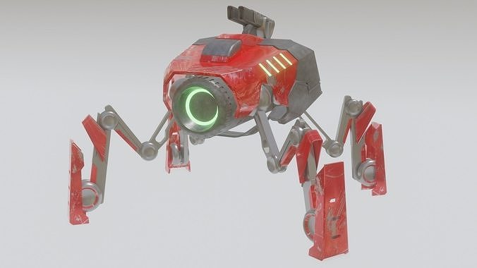 Battle Mech robot Low-poly 3D model