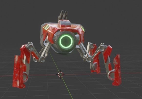 Battle Mech robot Low-poly 3D model_18