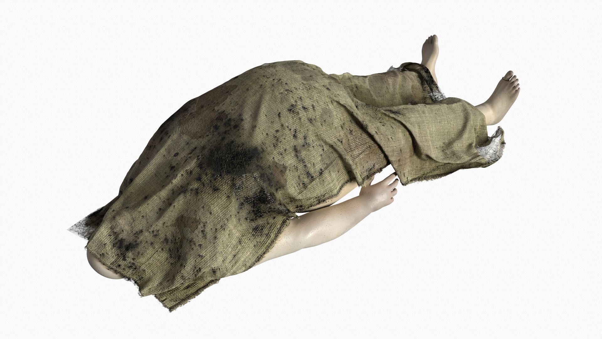 Stylized dead body vol2 3D model_2