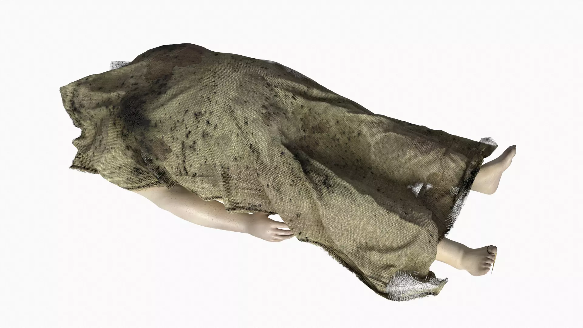 Stylized dead body vol2 3D model_0