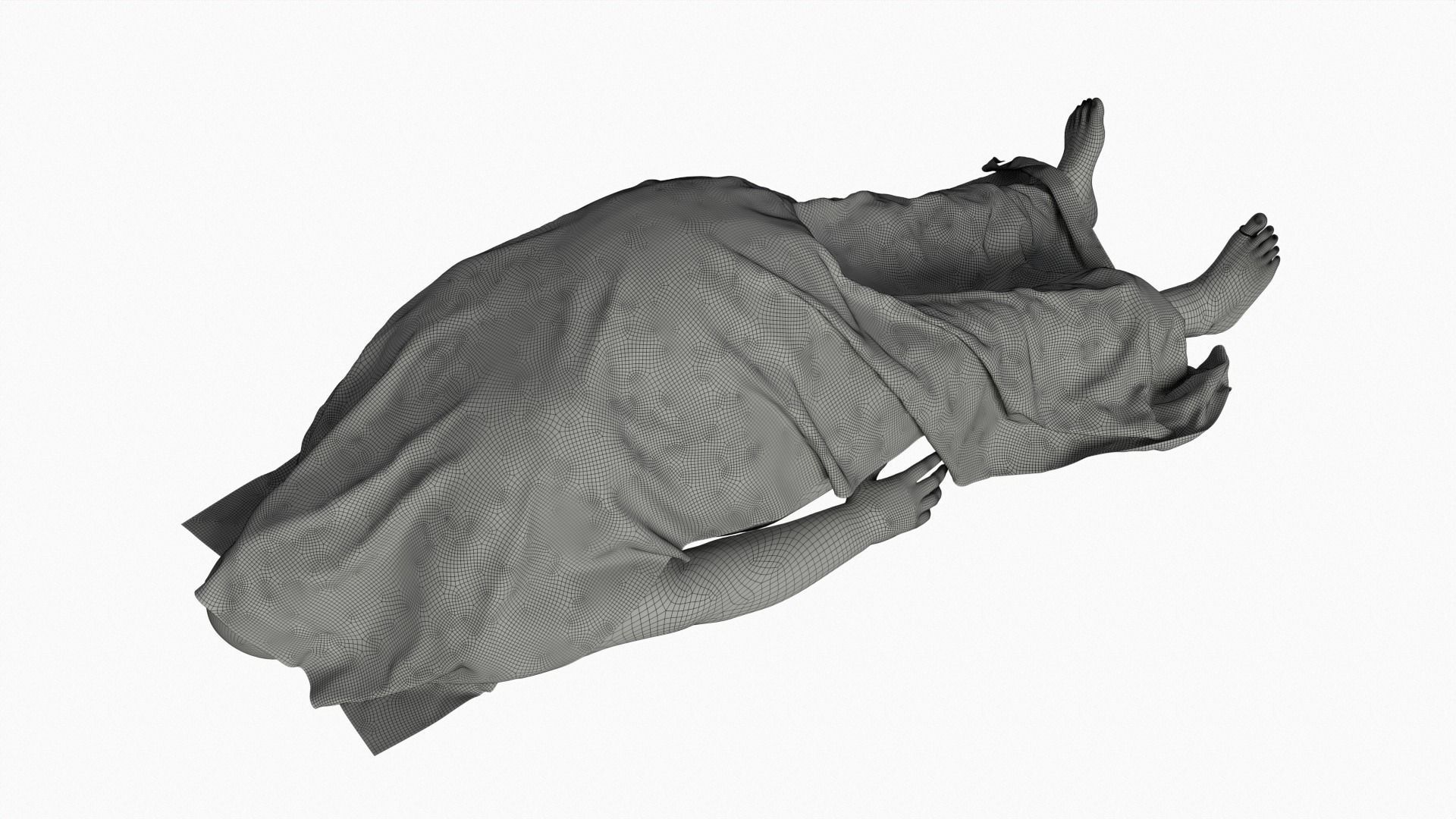 Stylized dead body vol2 3D model_8