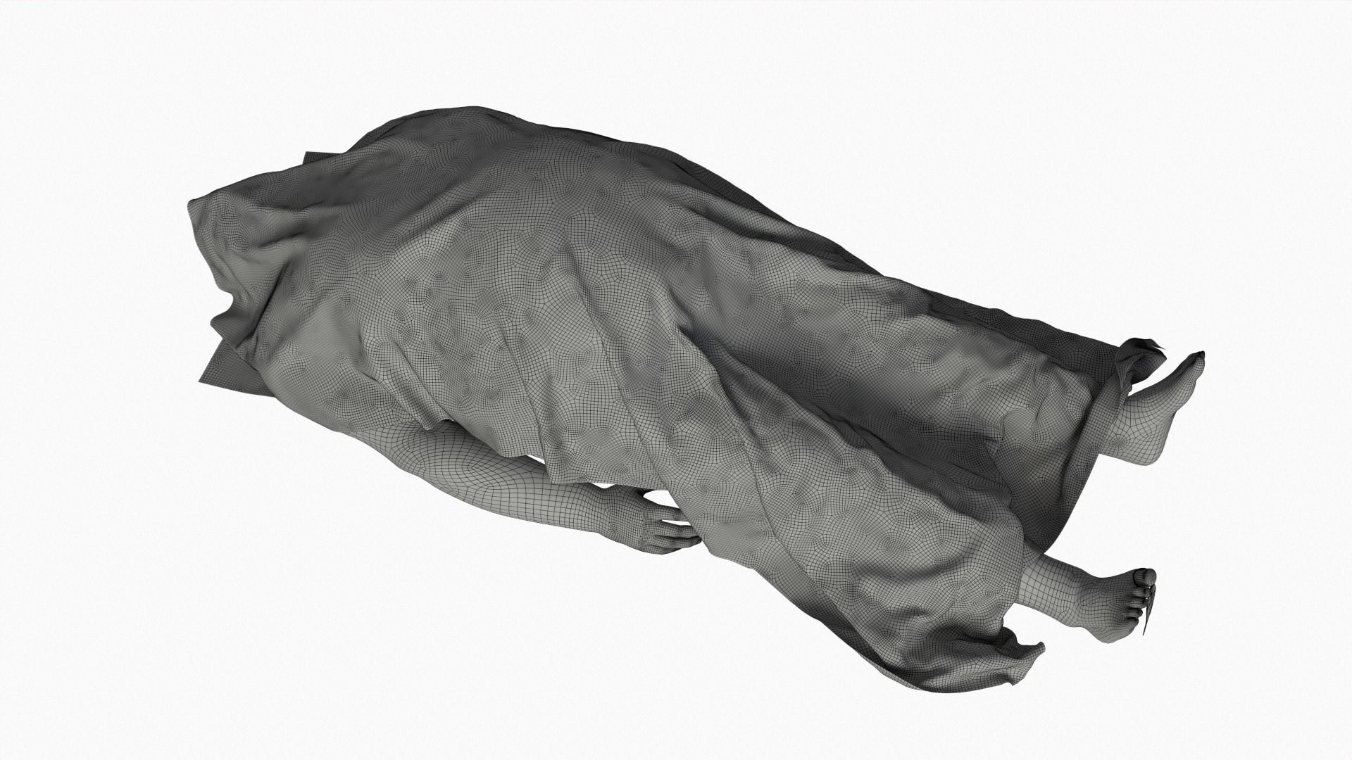 Stylized dead body vol2 3D model_9