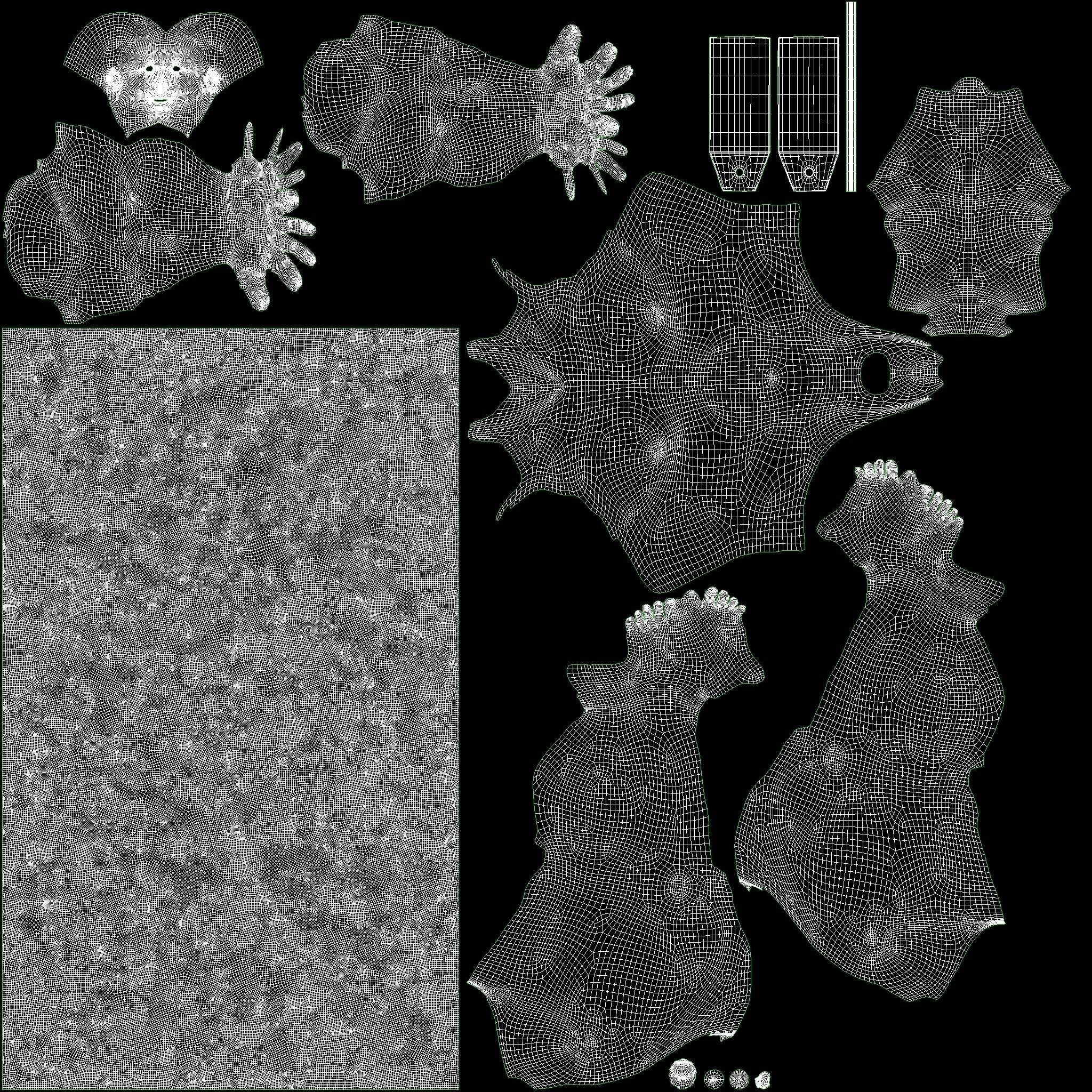 Stylized dead body vol2 3D model_7