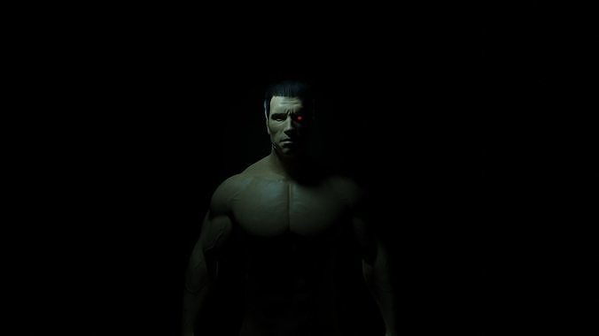 TerminatorArnie naked man Low-poly 3D model