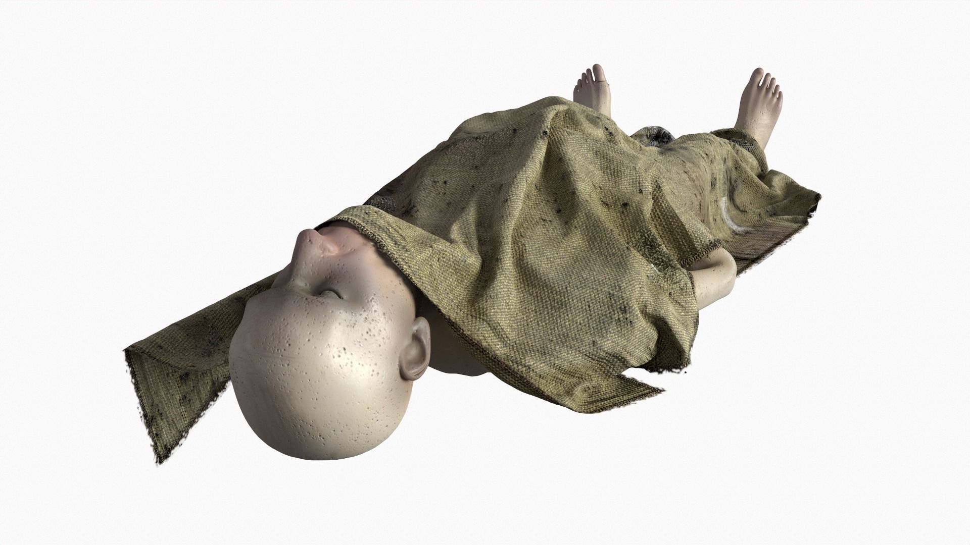 Stylized dead body vol5 3D model_6