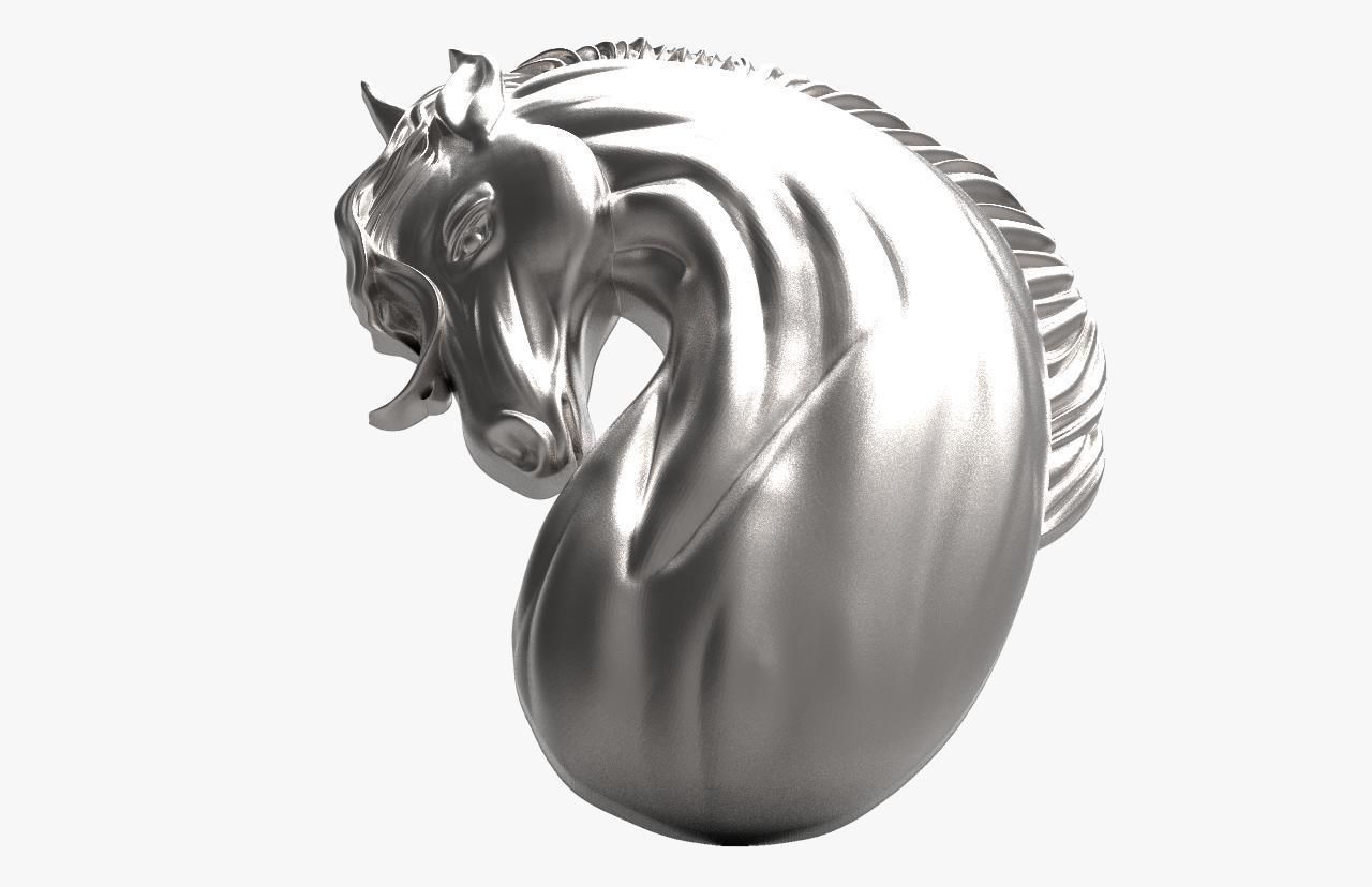 Horse pendant  3D print model_7