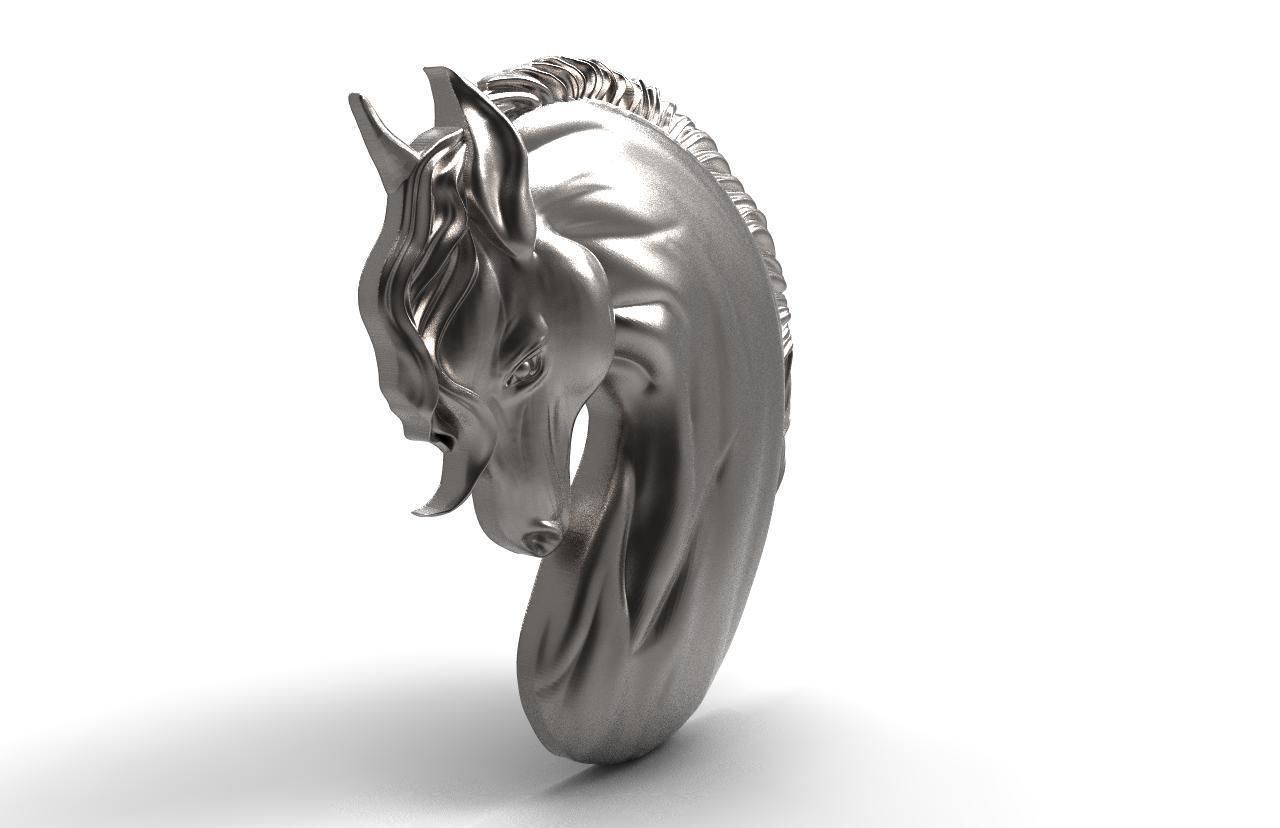 Horse pendant  3D print model_5