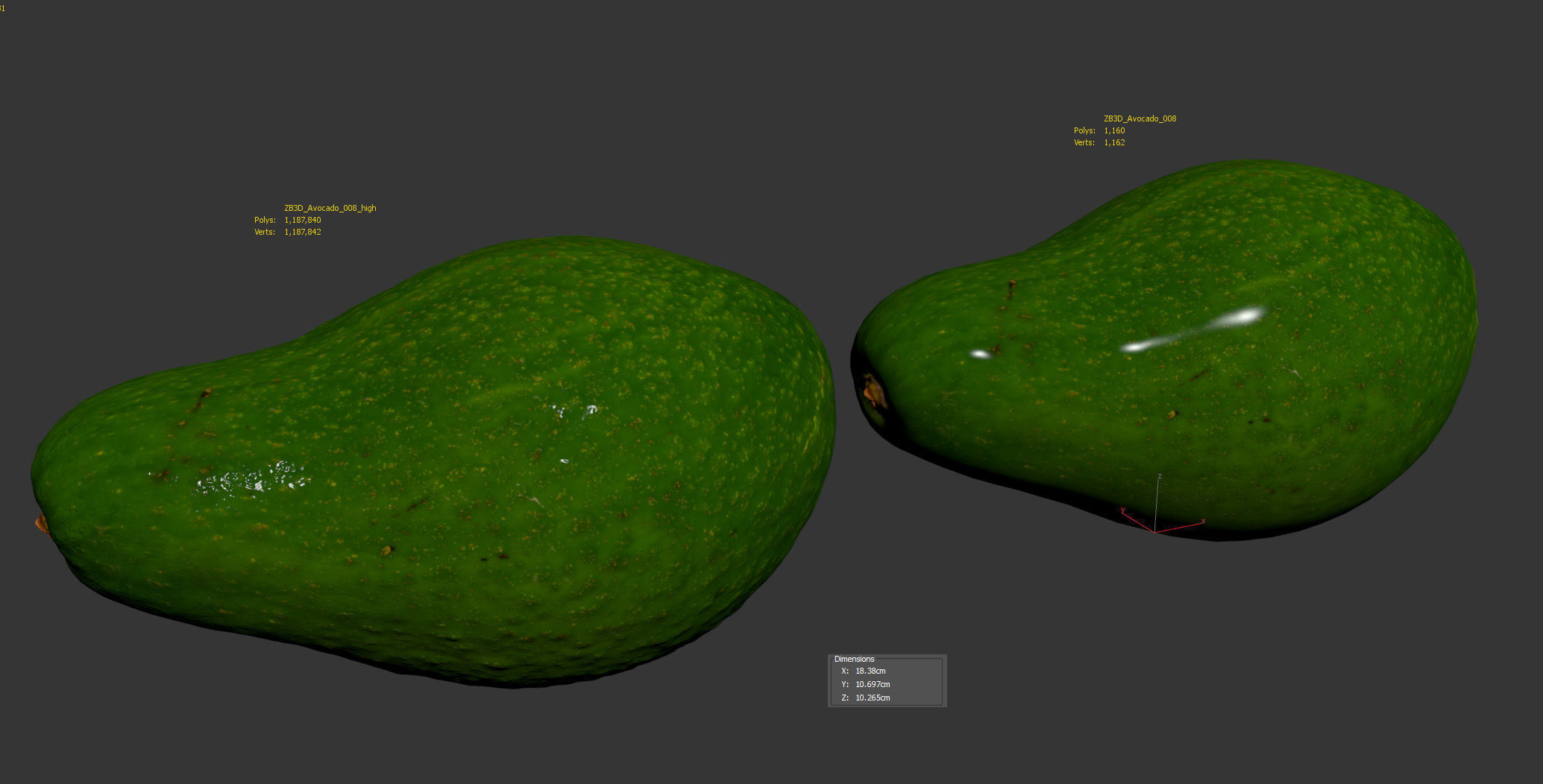Avocado 3D model_8