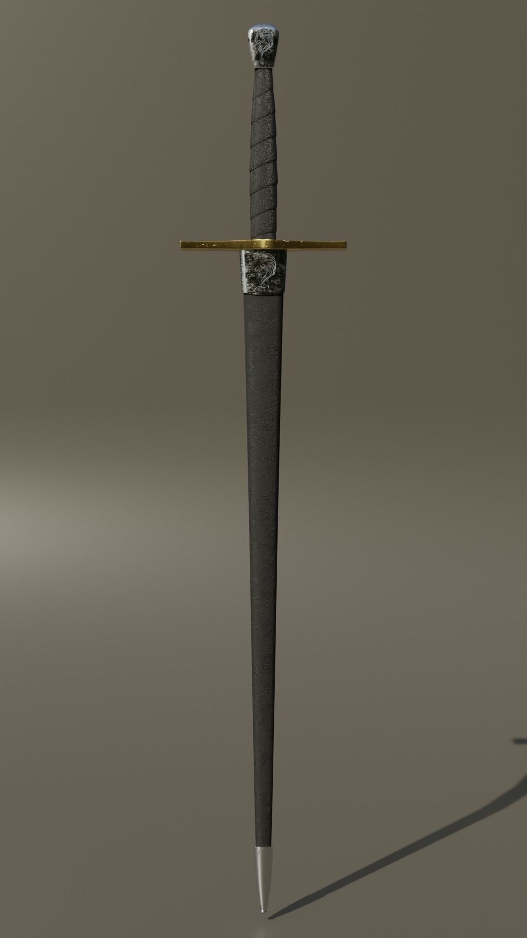 Kings Long Sword Low-poly 3D model_2