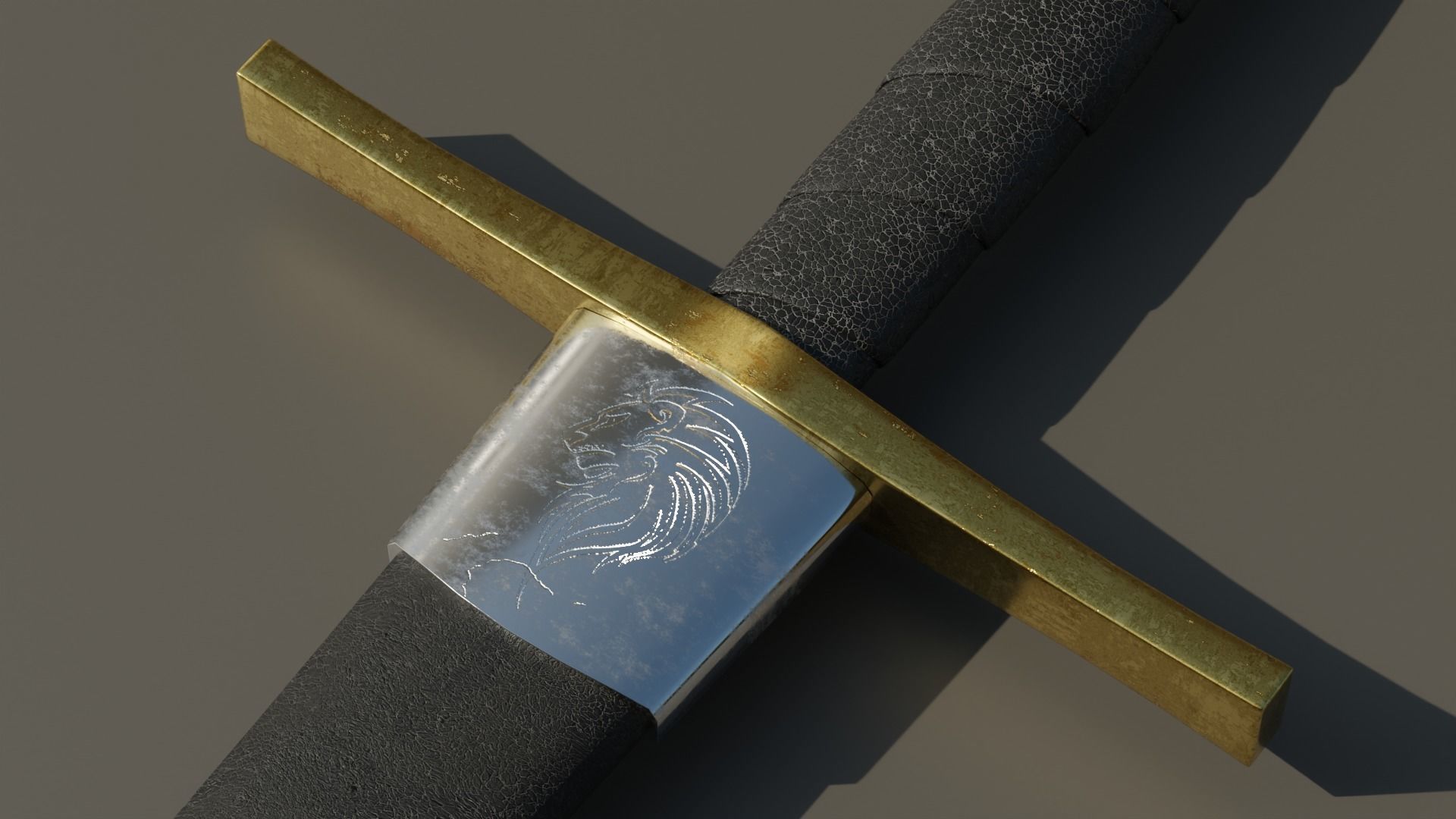 Kings Long Sword Low-poly 3D model_5