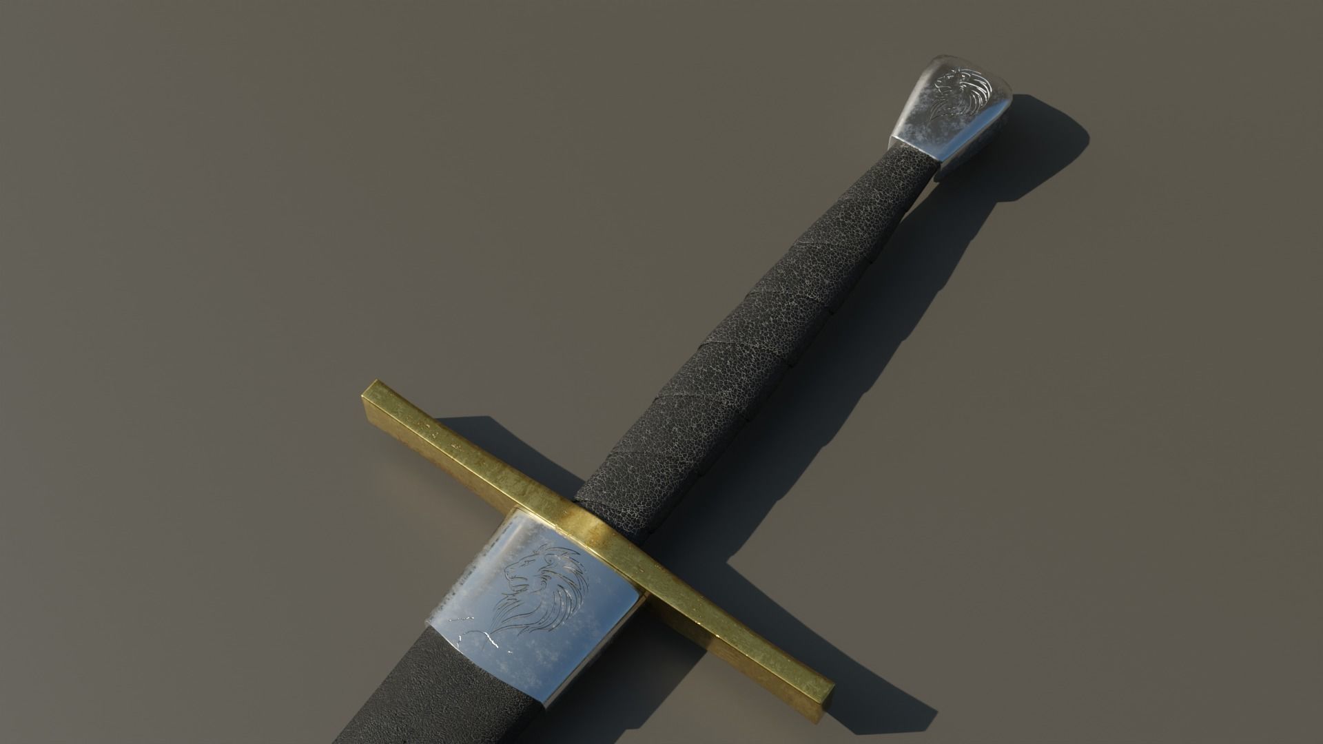 Kings Long Sword Low-poly 3D model_4