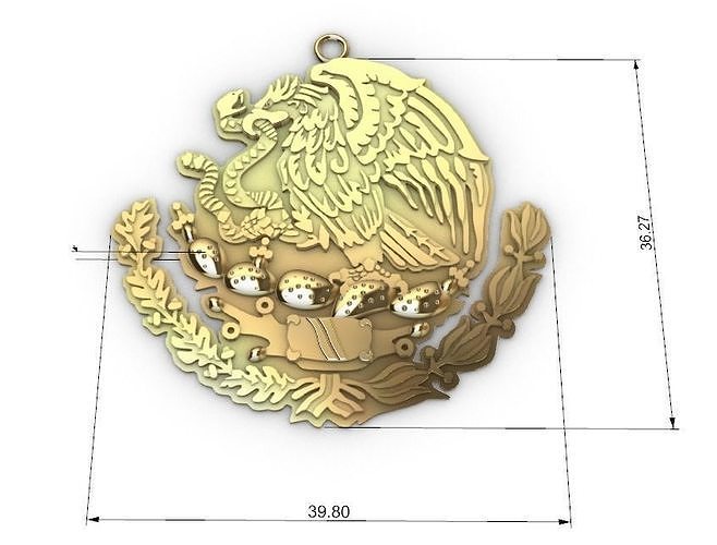 Mexico escudo Aguila   3D print model