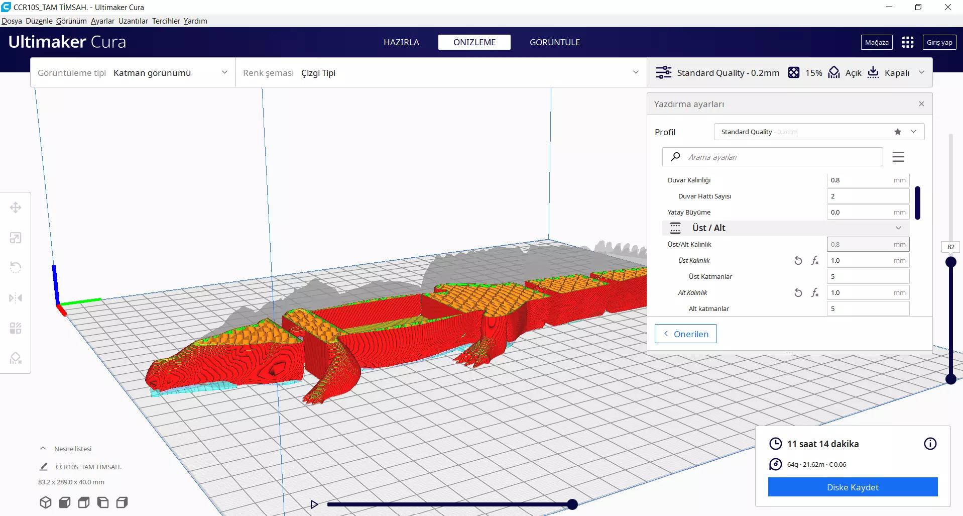 Movable Crocodile Flowerpot 3D print model_0