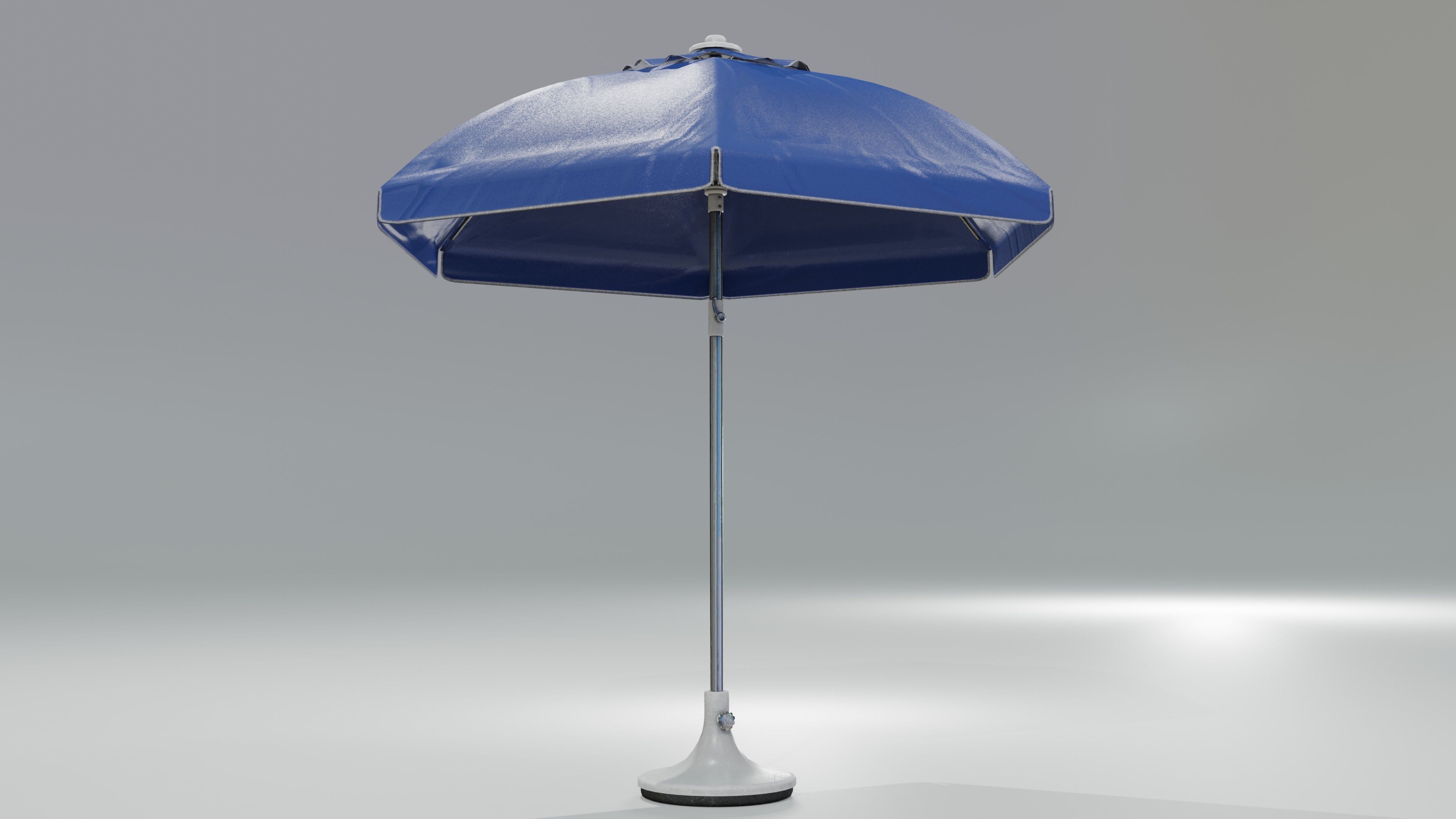Sunshade umbrella Low-poly 3D model_17