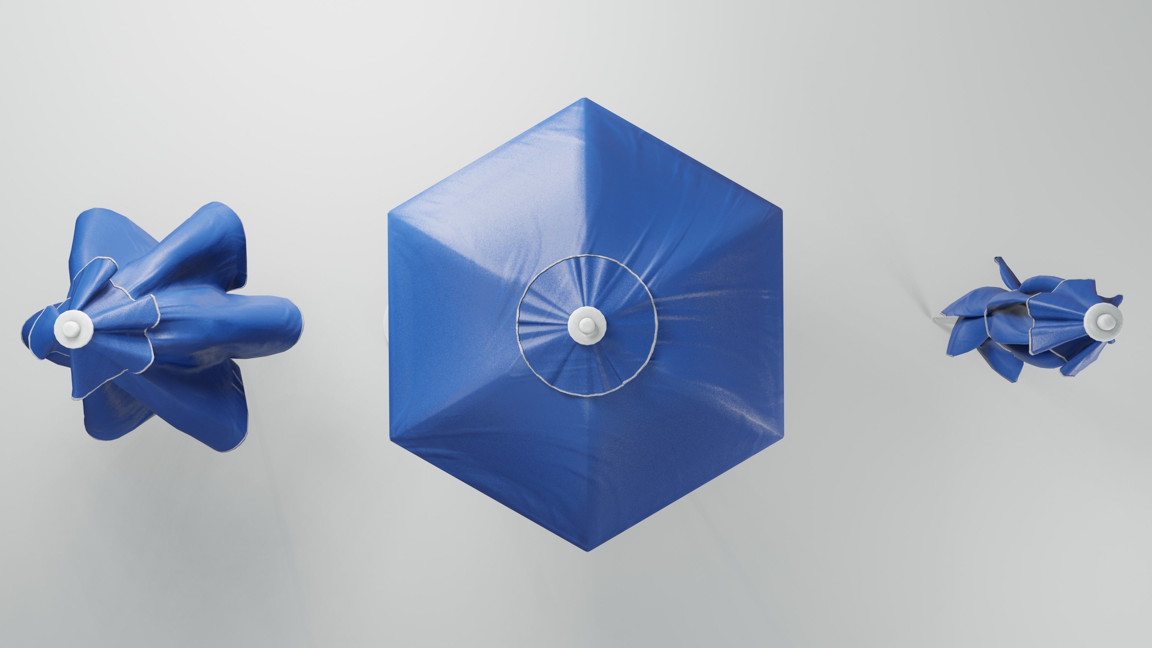 Sunshade umbrella Low-poly 3D model_2