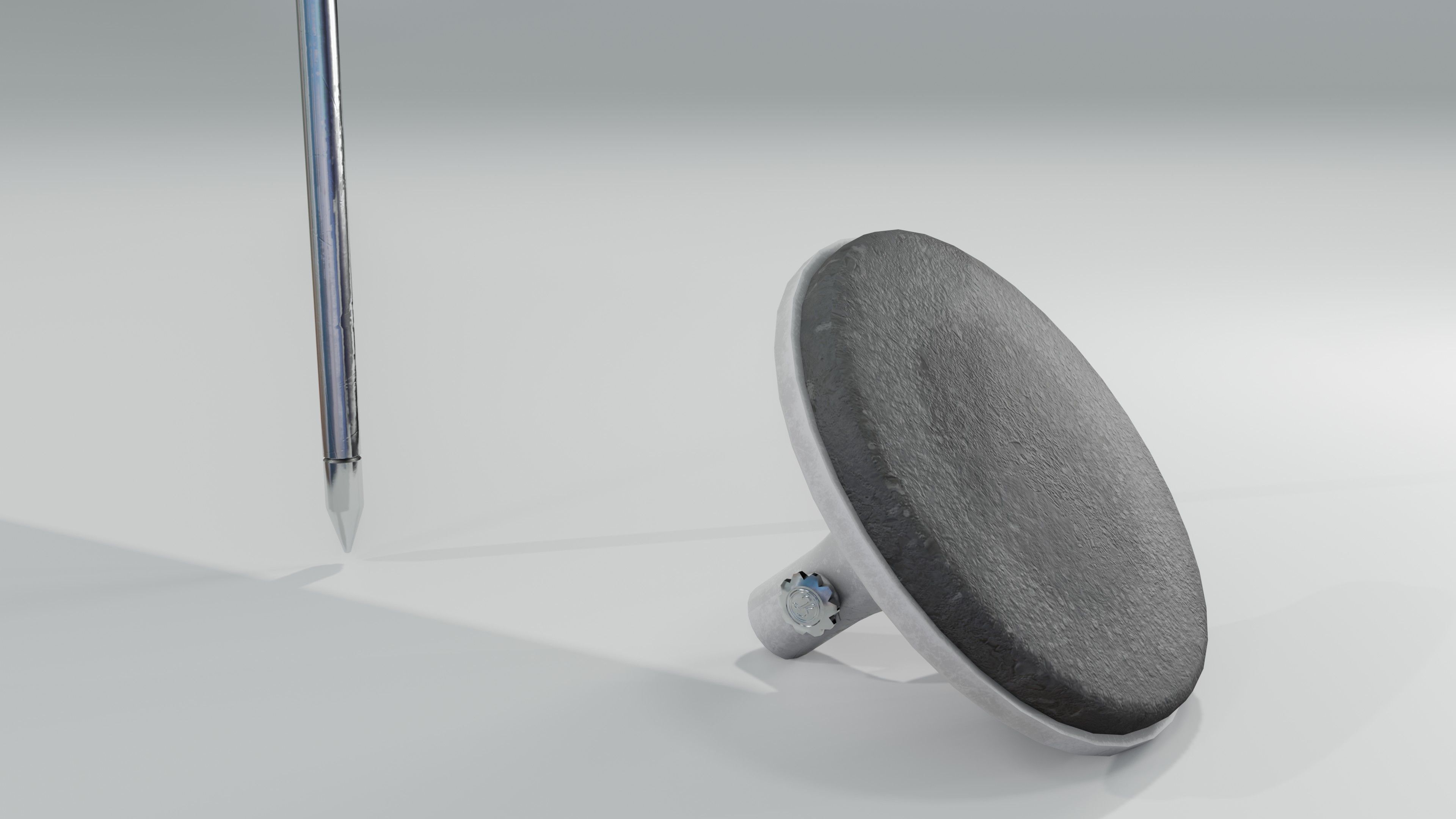 Sunshade umbrella Low-poly 3D model_19