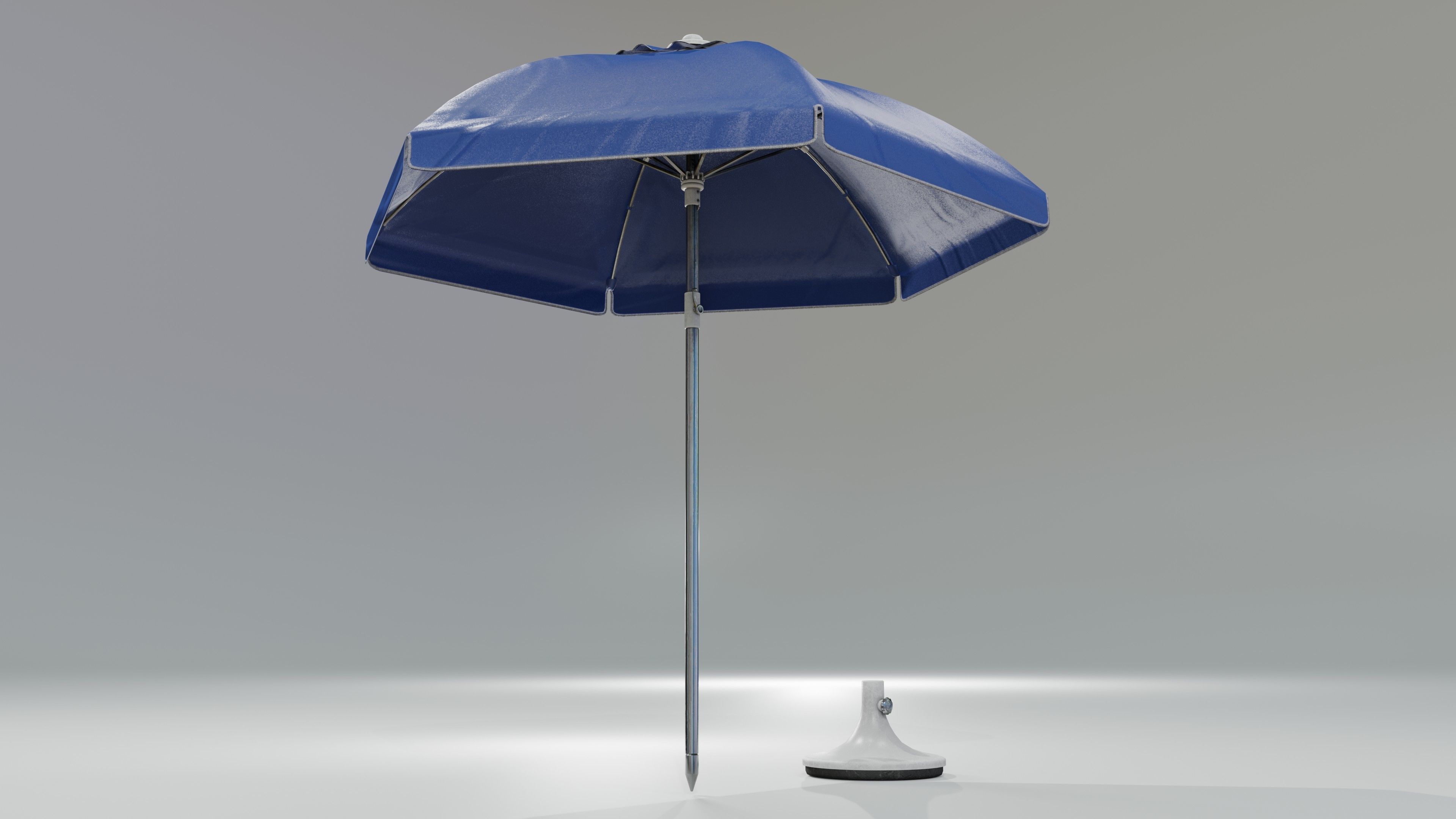 Sunshade umbrella Low-poly 3D model_7