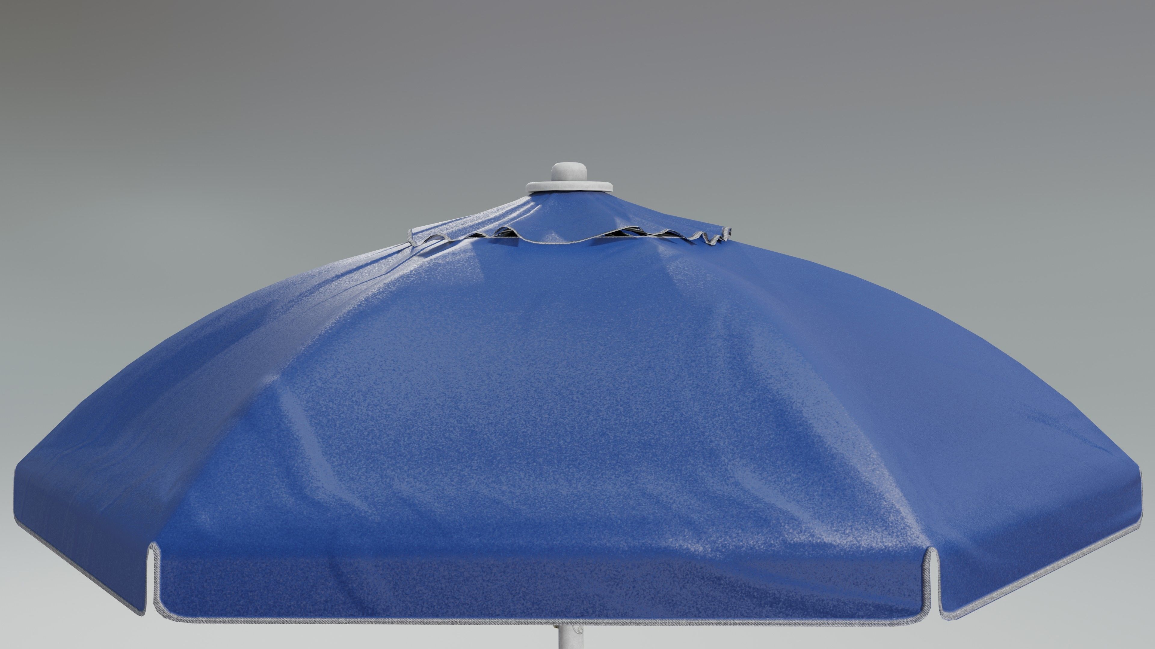 Sunshade umbrella Low-poly 3D model_31
