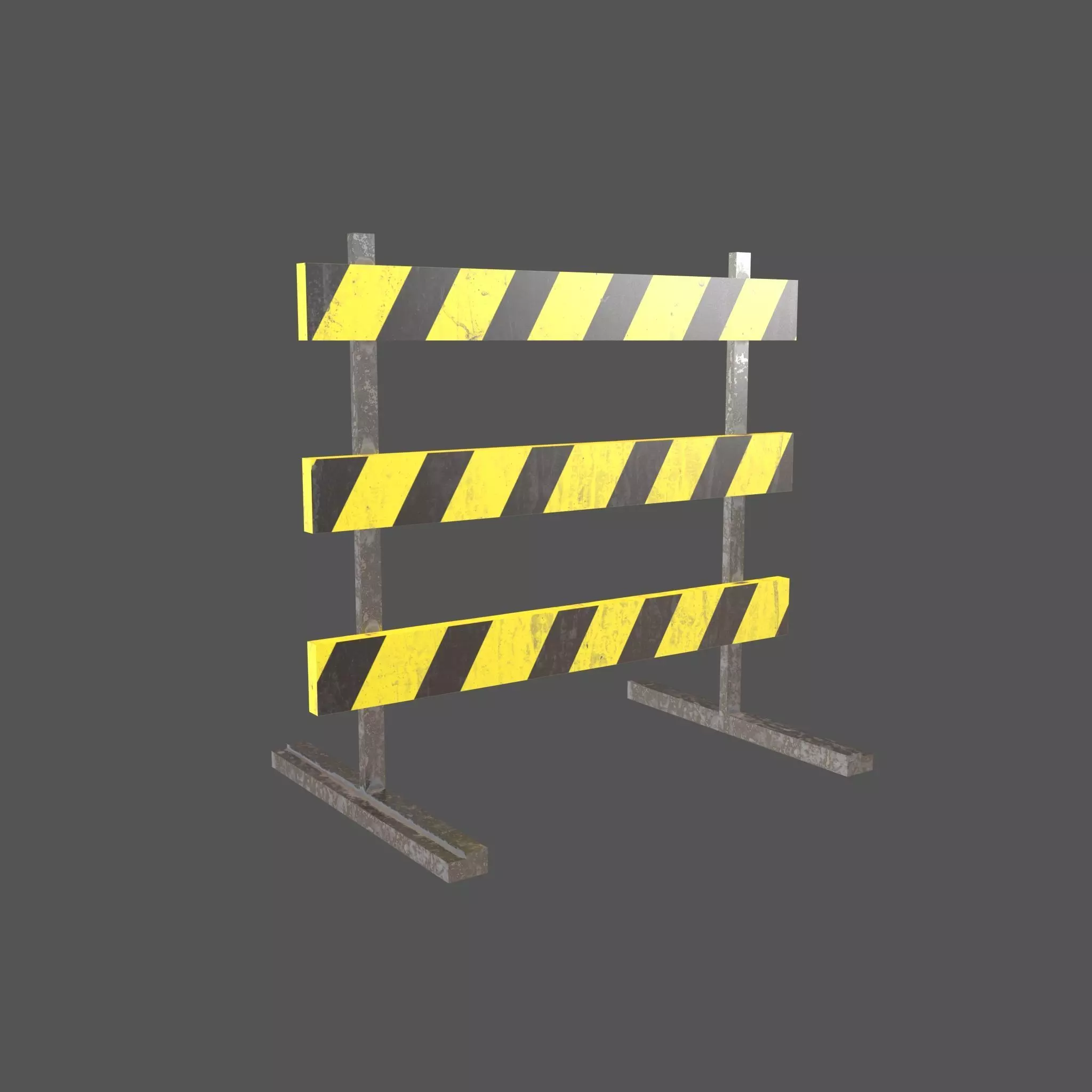 Road Barriers v2 004 Low-poly 3D model_0