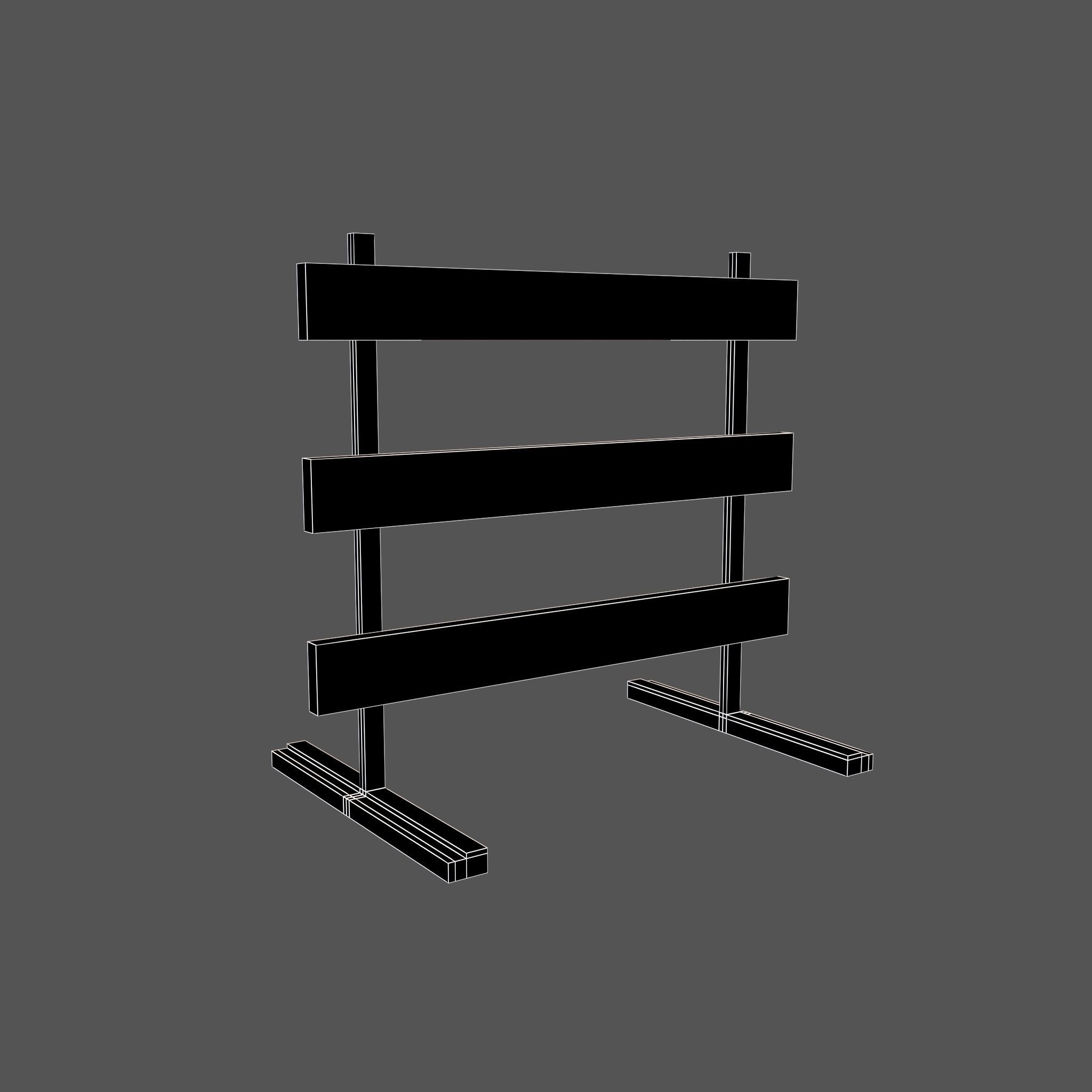 Road Barriers v2 004 Low-poly 3D model_5