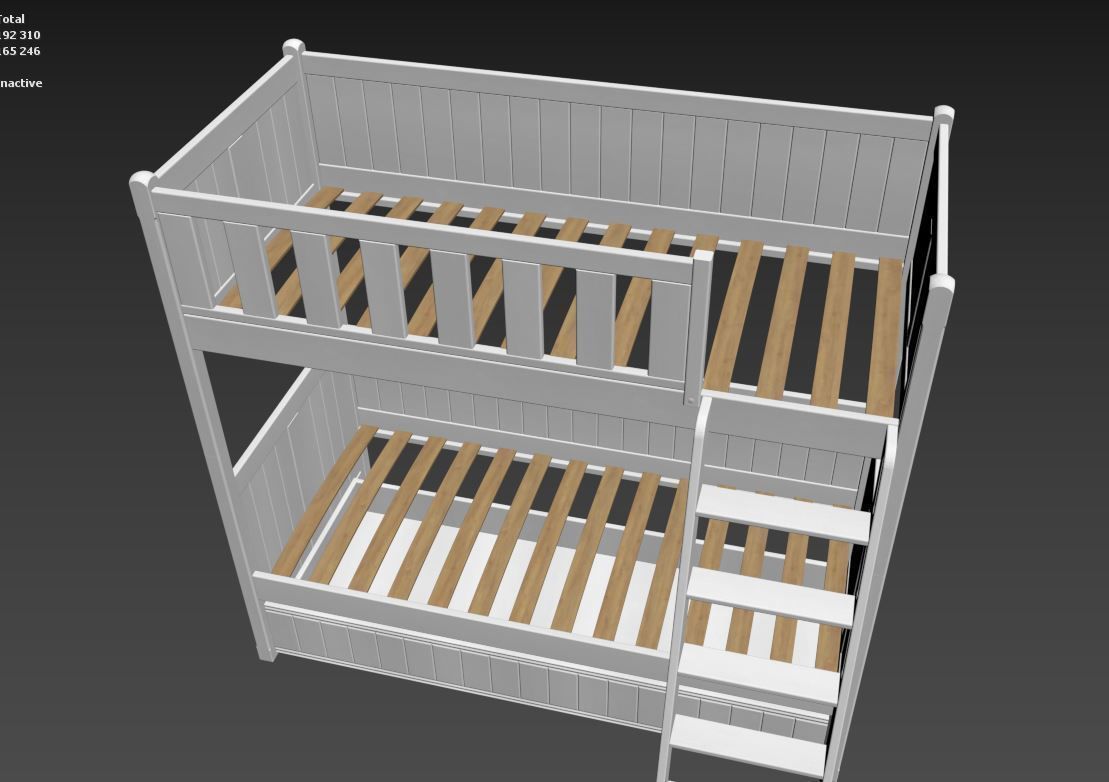Bunk bed 3D model_18