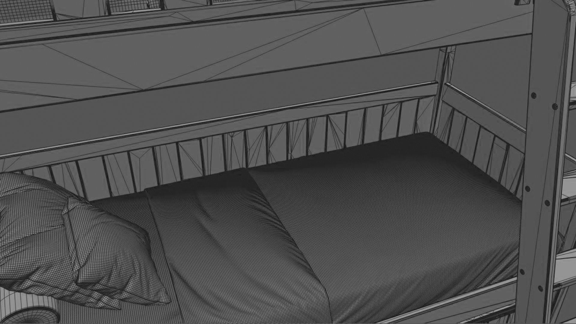 Bunk bed 3D model_9