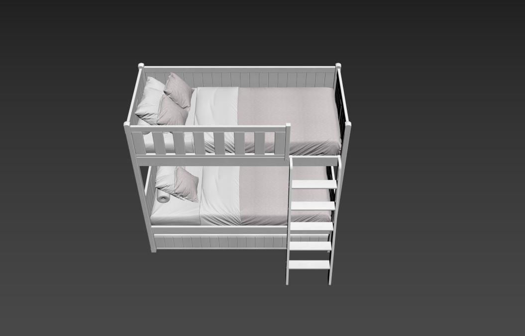 Bunk bed 3D model_15