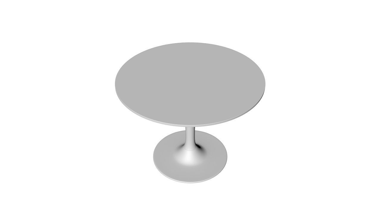 Table Round IKEA DOCKSTA 3D model_2