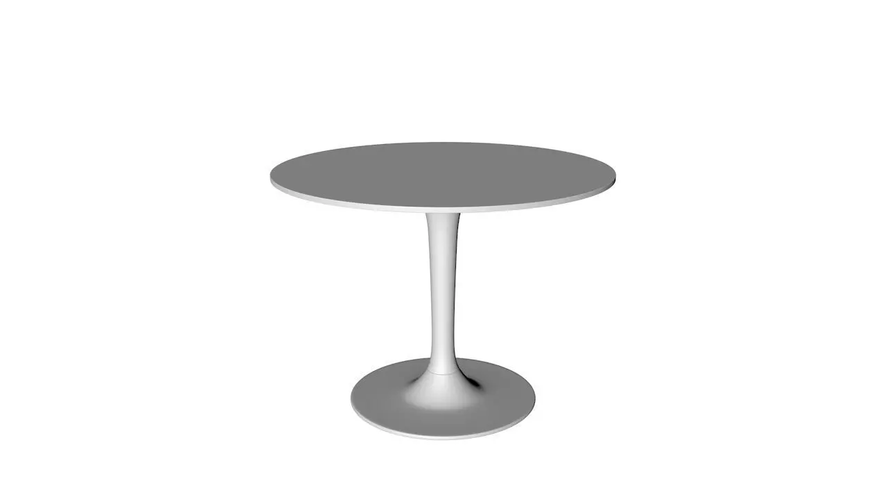 Table Round IKEA DOCKSTA 3D model_0