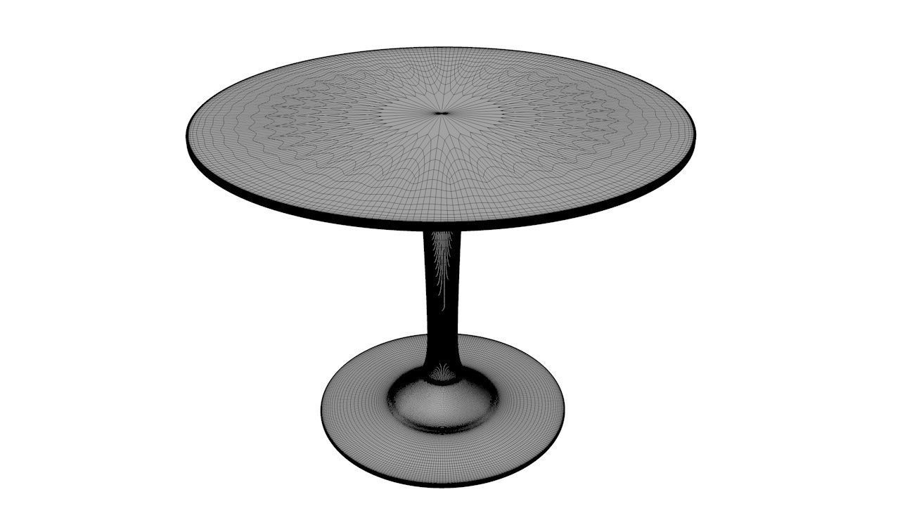 Table Round IKEA DOCKSTA 3D model_4