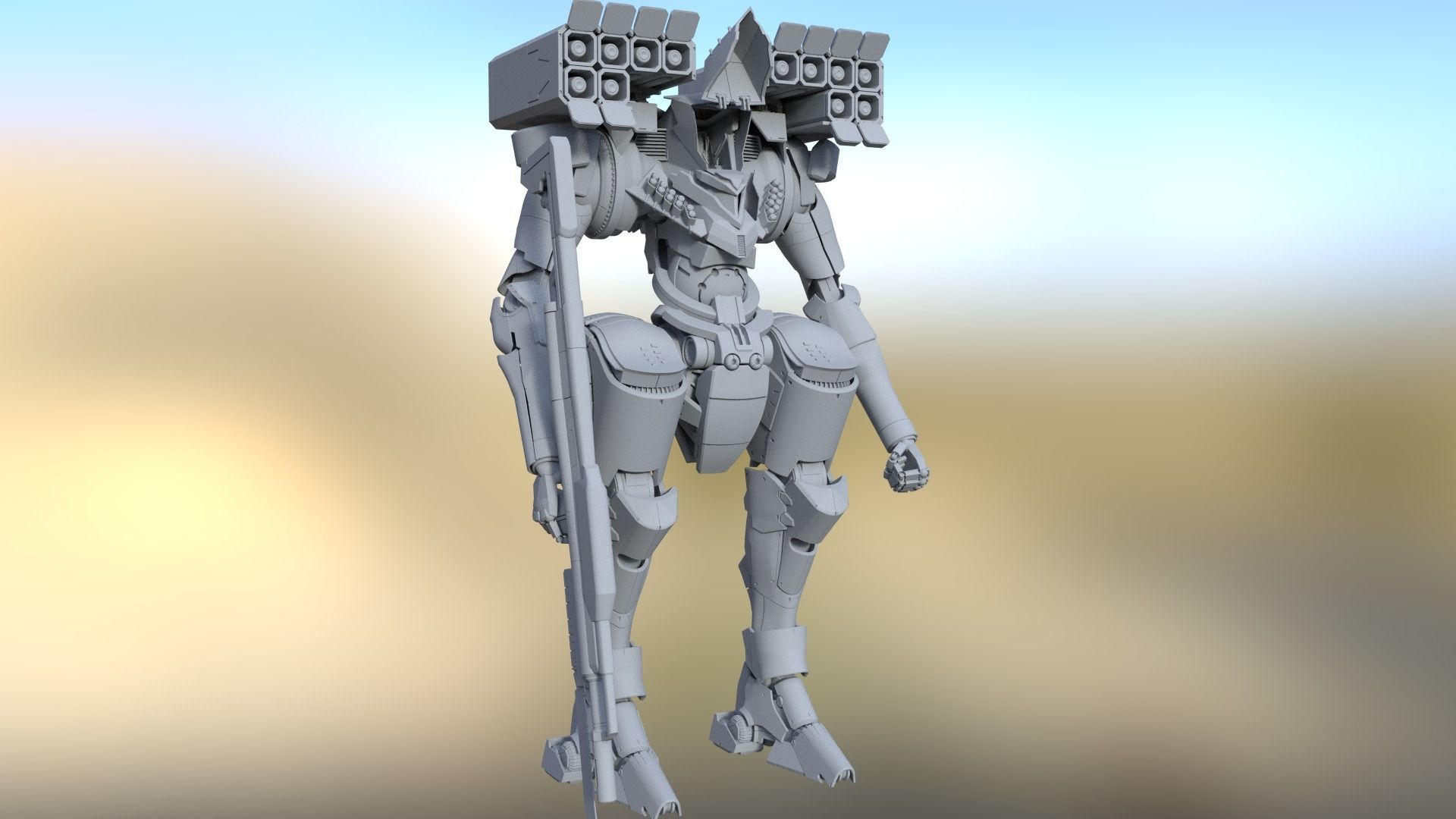 Assault Mech CH-01 3D model_6