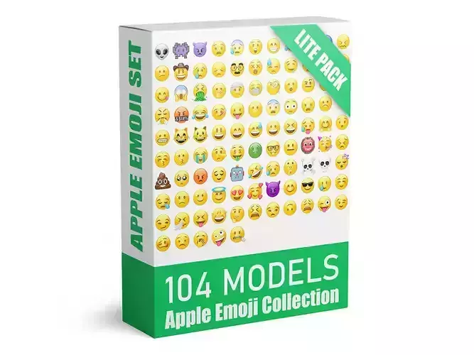 104 Apple Emoji Collection 3D model
