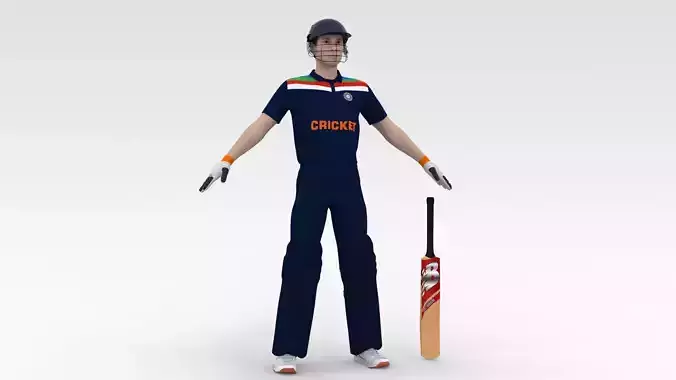 Cricket Batsman V1 3D model