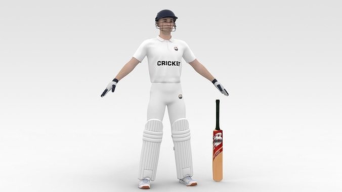 Cricket Batsman V2 3D model